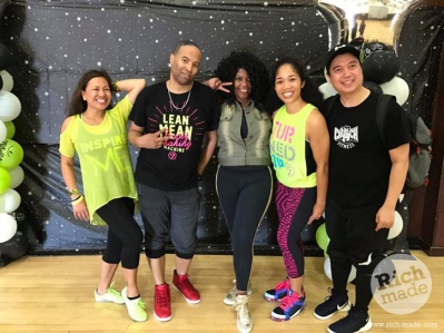 Zumba Rose + Jerod + Zumba Ronnie + me + Lance @ 2 Hour Zumba Party at Rogers Park, Inglewood, CA